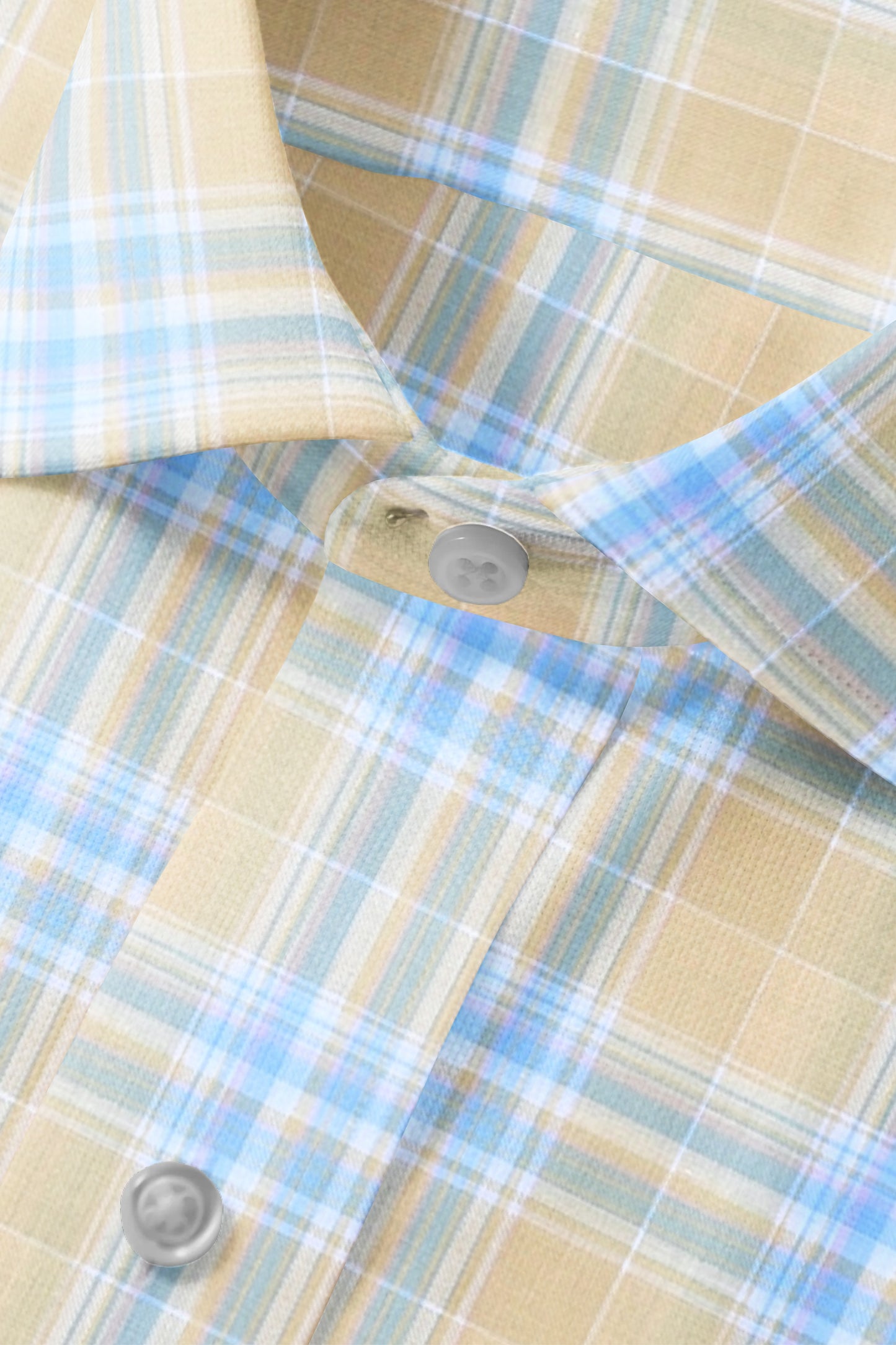 Champange Colored plaid check shirt