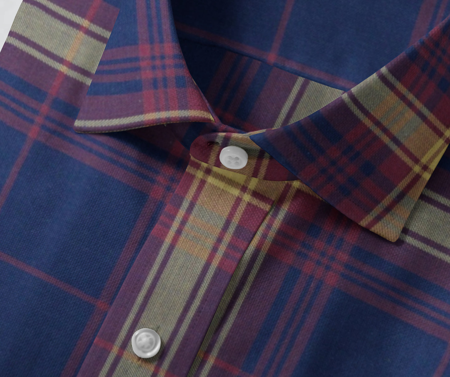 Blue Plaid Check Shirt