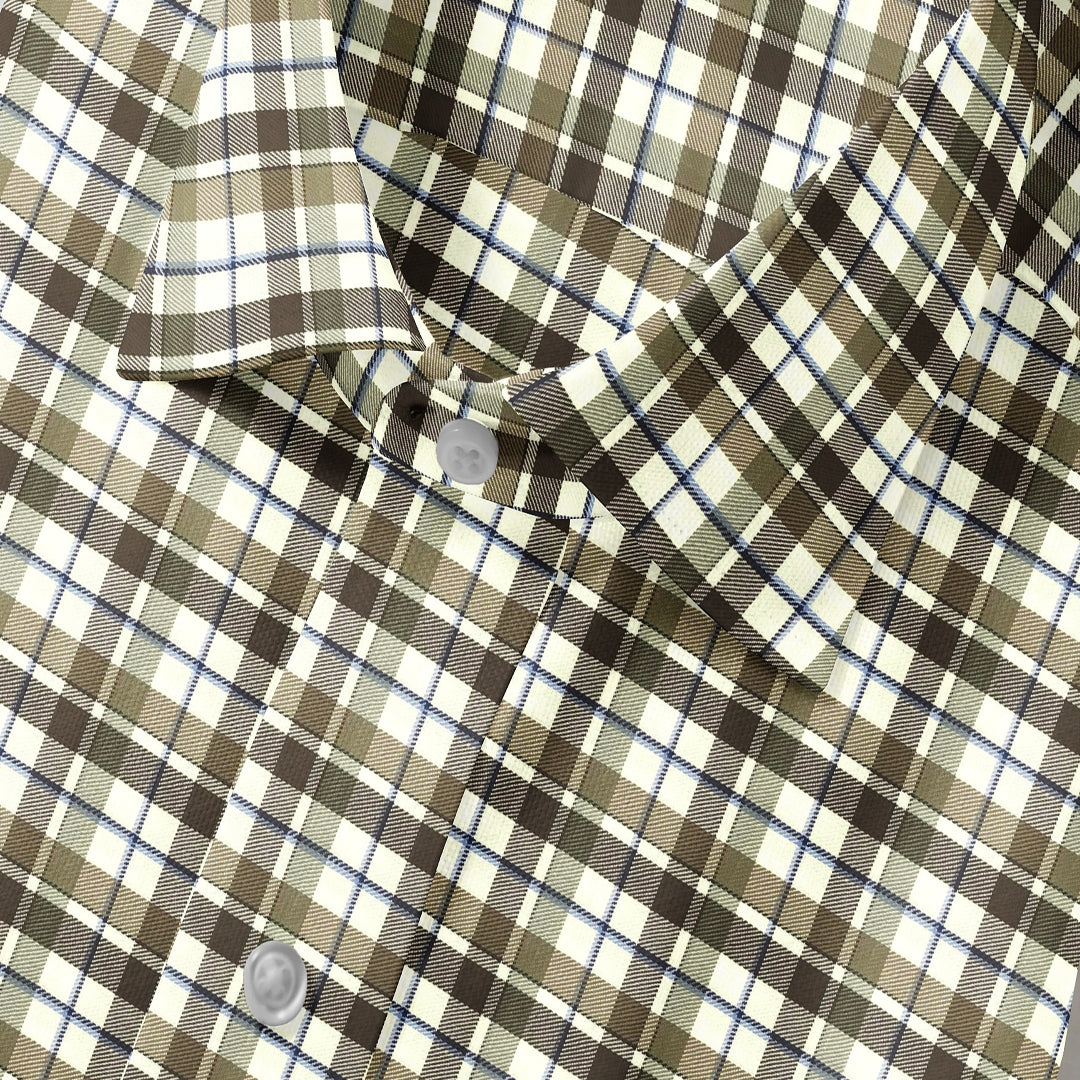 Beige Brew Check Shirt
