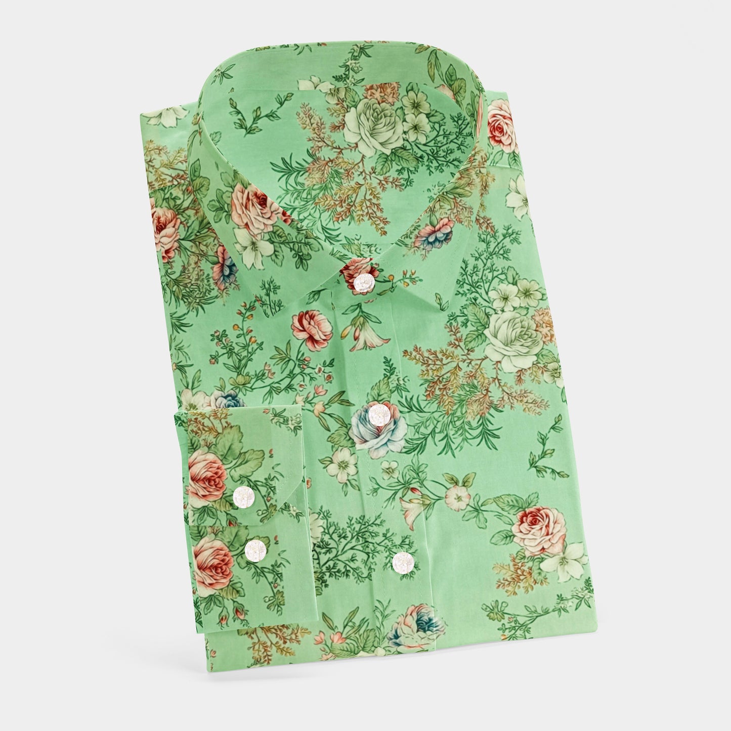 Mint Orchid Print Shirt