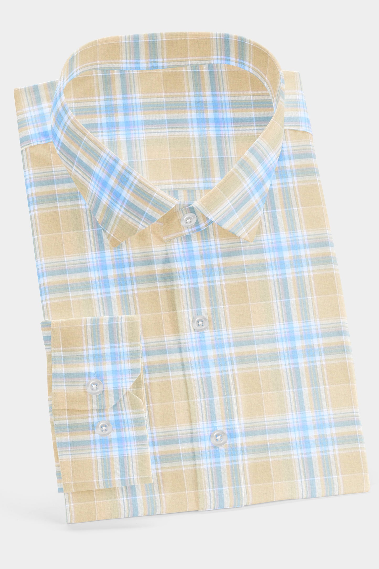 Champange Colored plaid check shirt