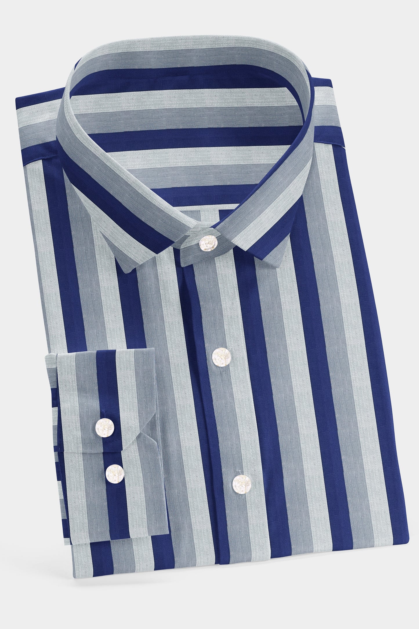 Berry & Cloud Color Chalk Stripe Shirt