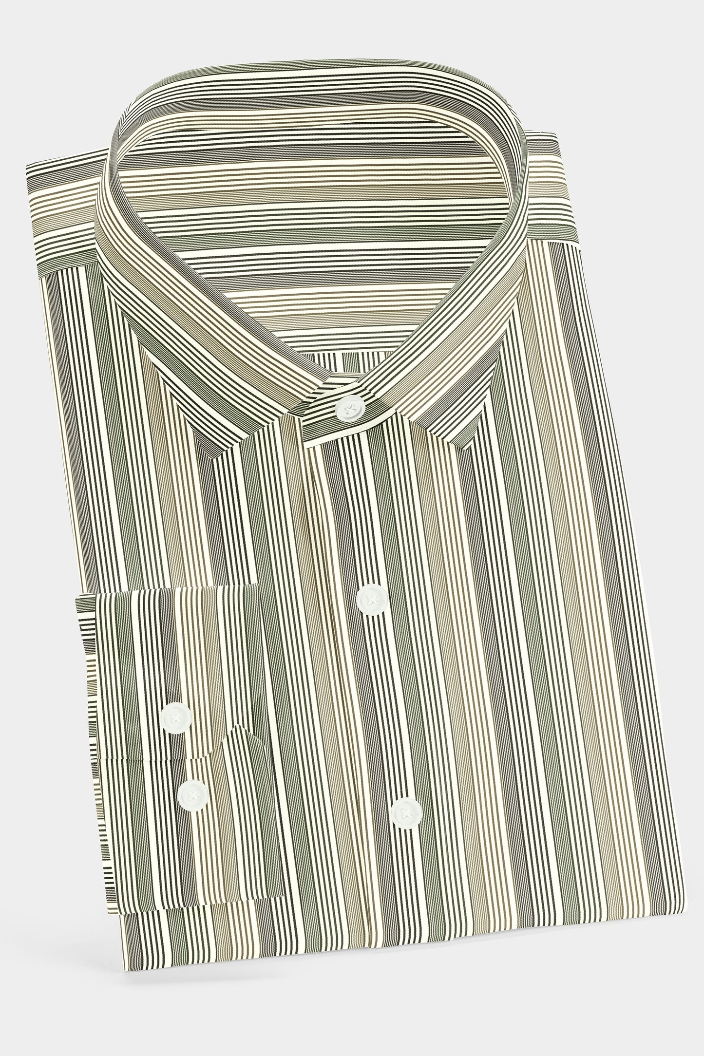 Caramel Multitone Striped Shirt