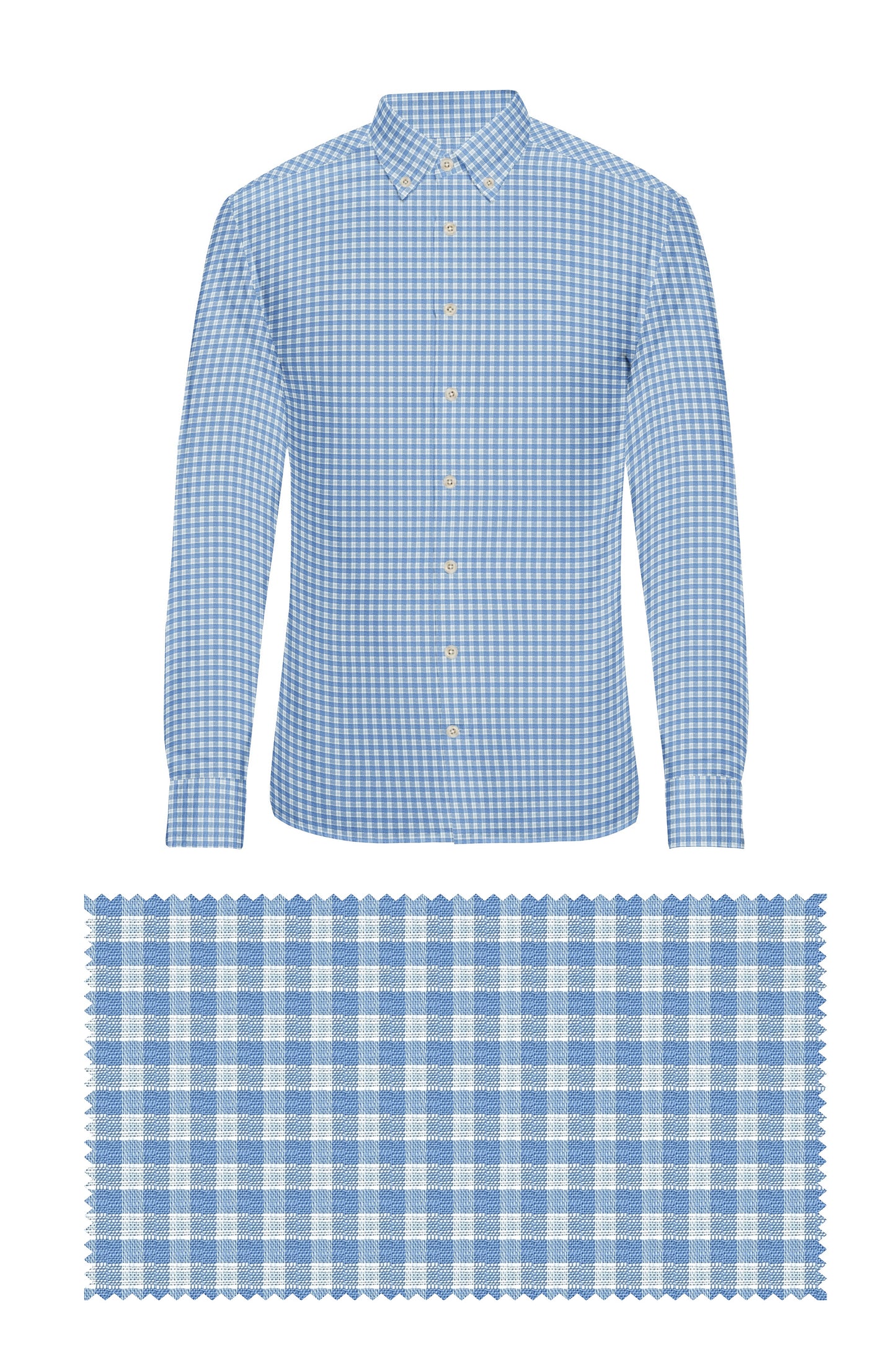 Linen Blue gingham