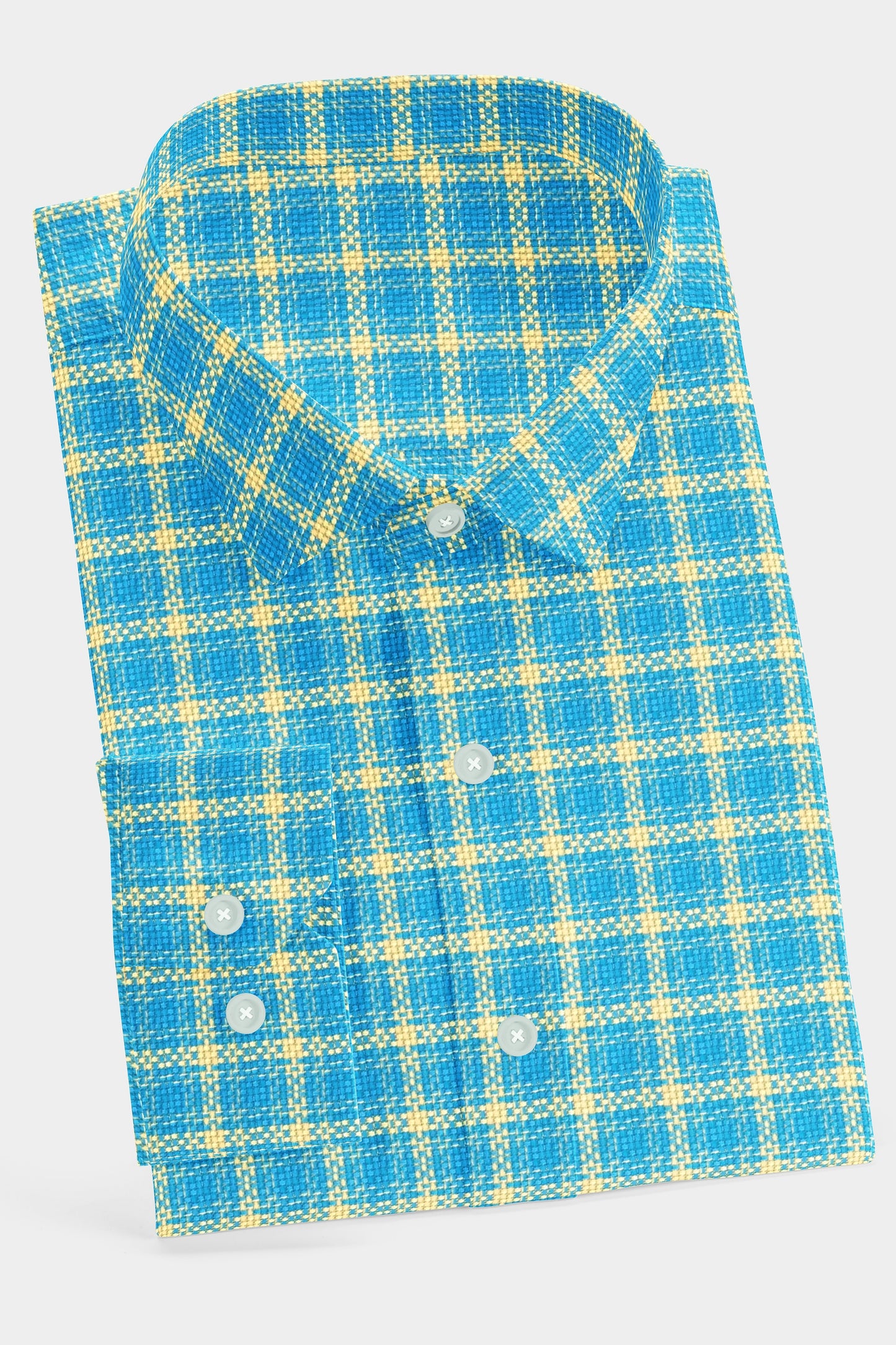 Aqua Whisper Check Shirt