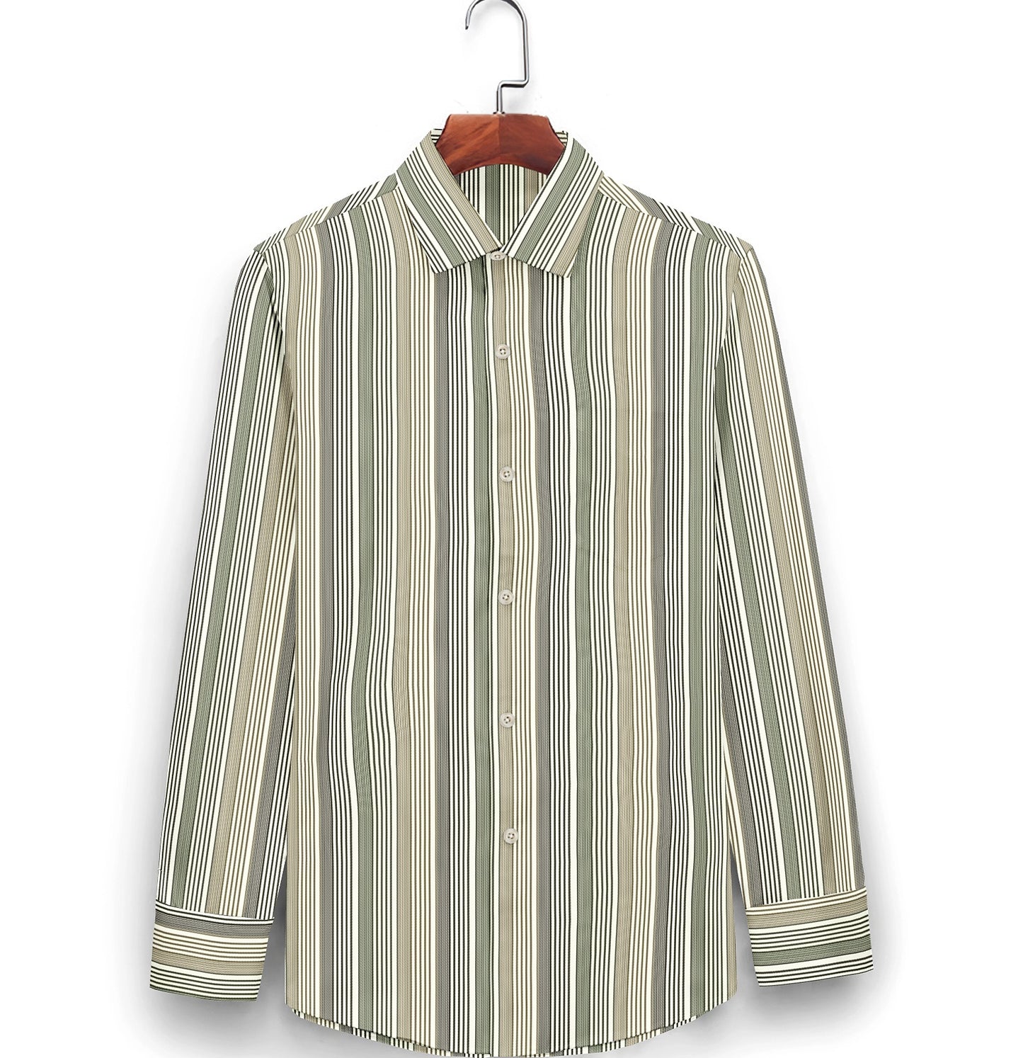 Caramel Multitone Striped Shirt
