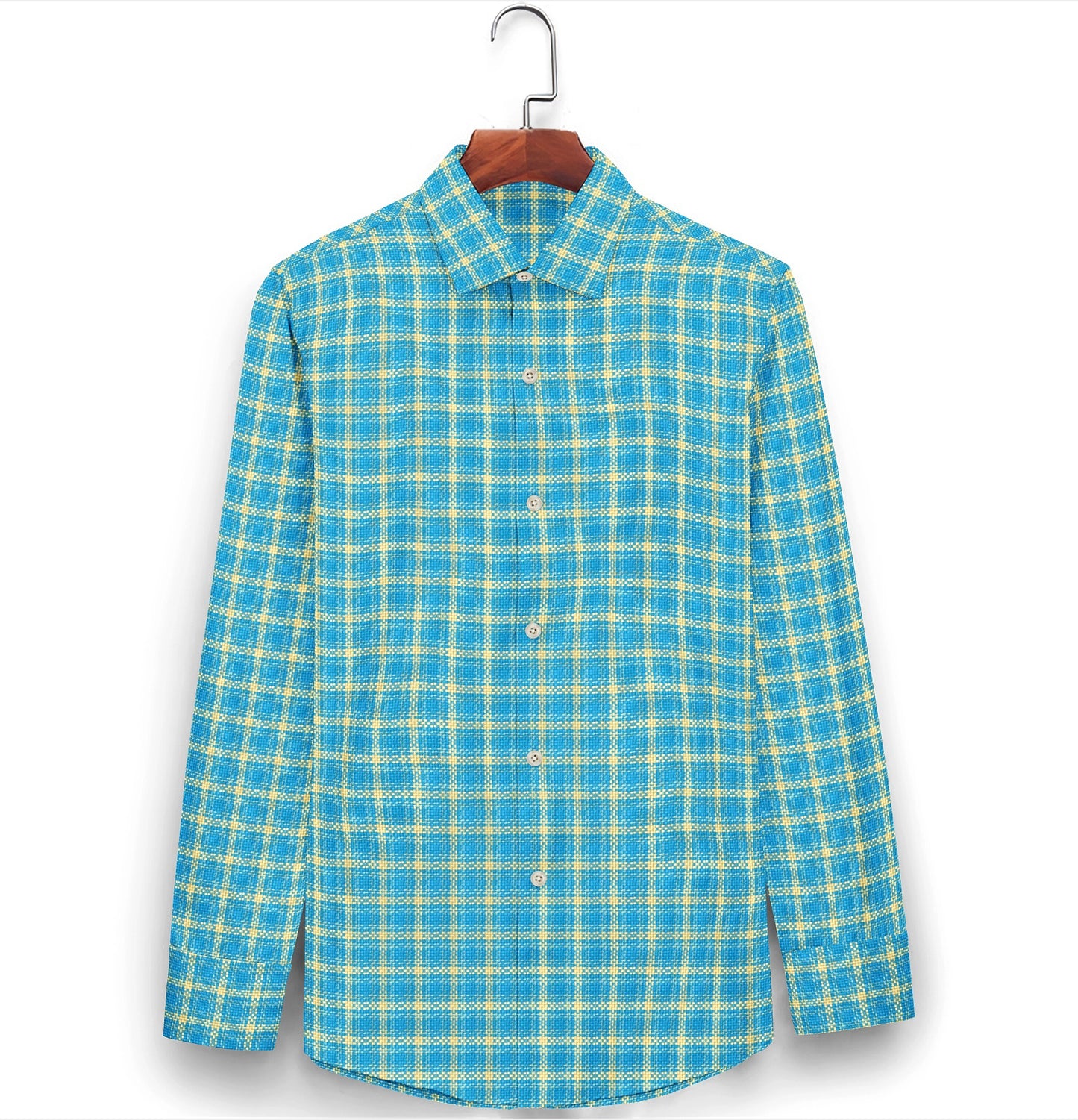 Aqua Whisper Check Shirt