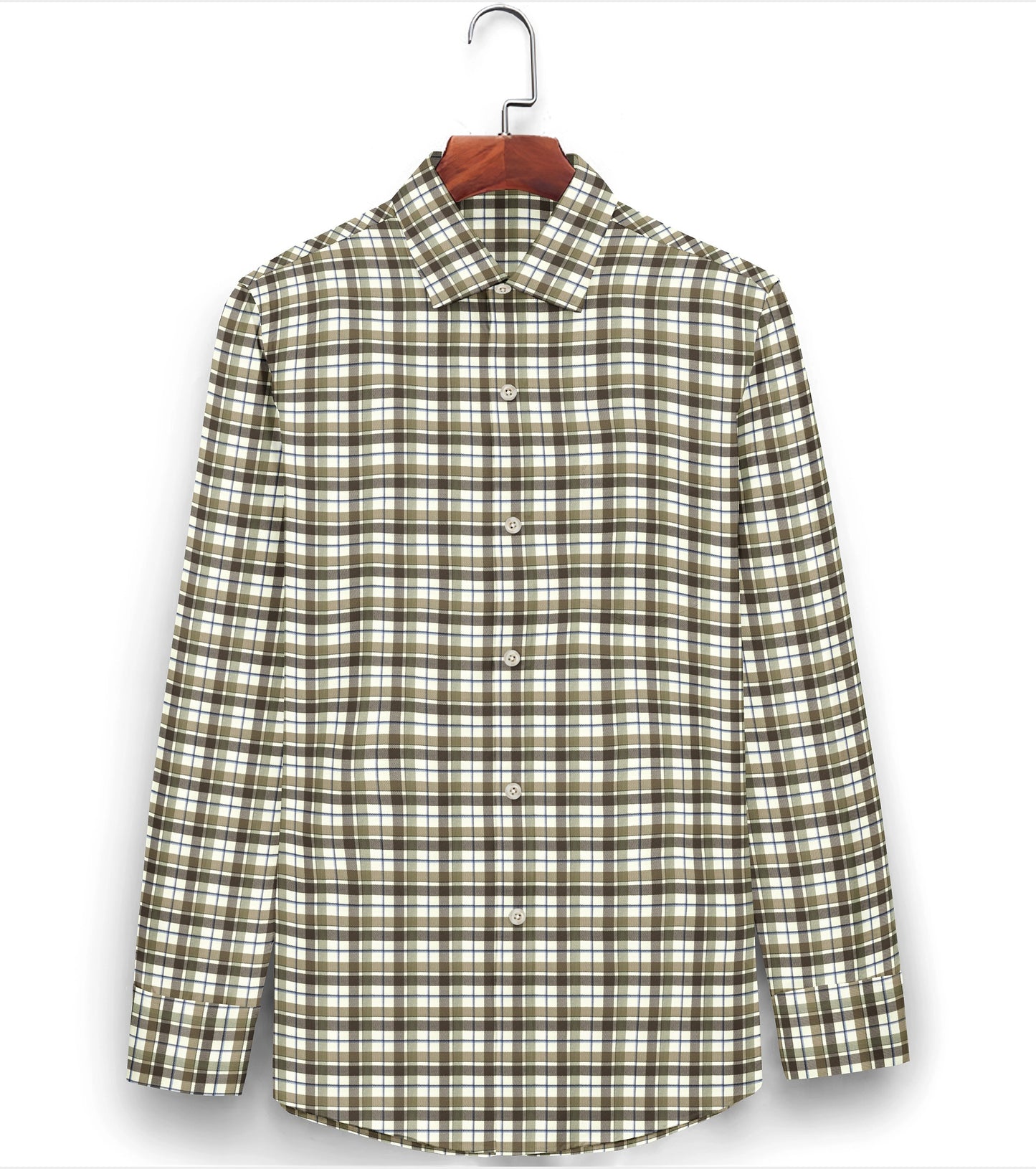 Beige Brew Check Shirt