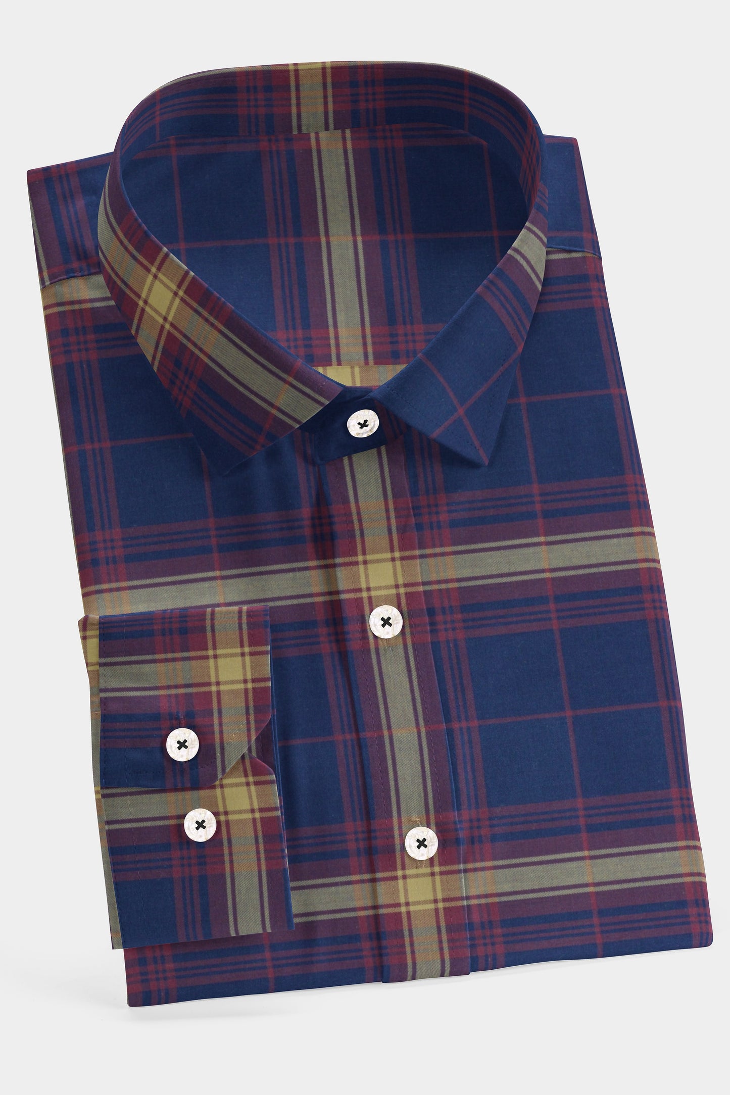 Blue Plaid Check Shirt
