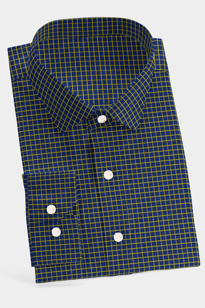 Midnight Blue Canary Check Shirt