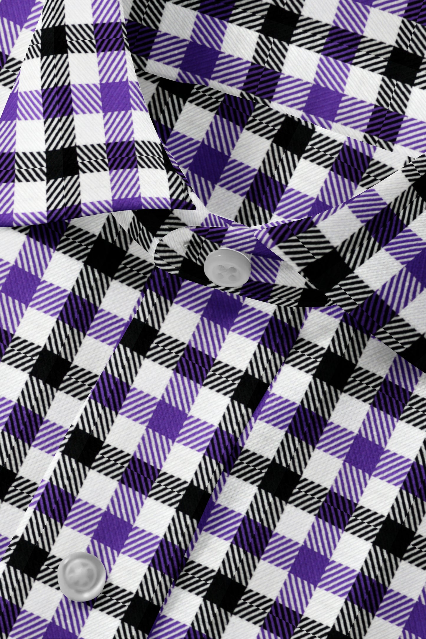 Imperial Magenta & Black twill Check shirt