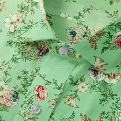 Mint Orchid Print Shirt