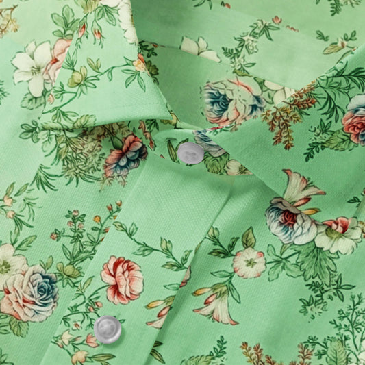 Mint Orchid Print Shirt