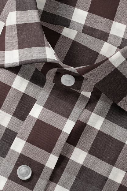Cinnamon Twill Check Shirt