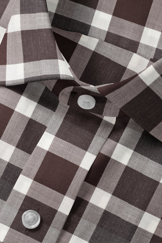Cinnamon Twill Check Shirt
