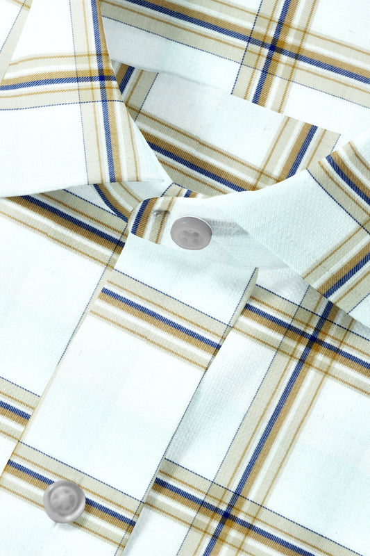 White Window Pane Check Shirt