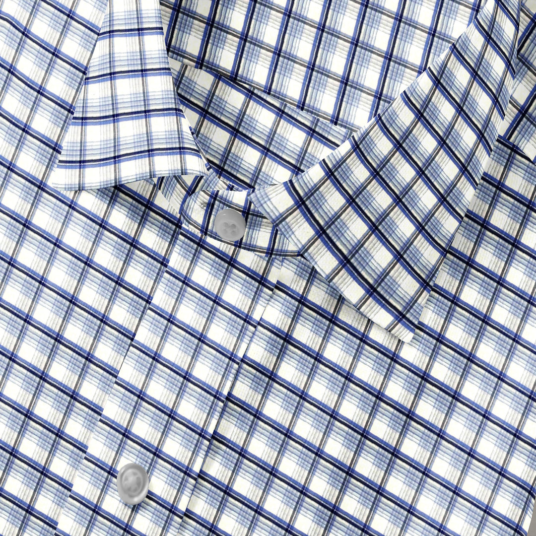 Sapphire Skyline Checkered Shirt