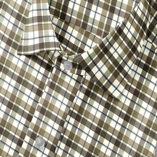 Beige Brew Check Shirt