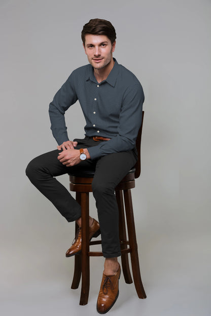 Midnight Blue Canary Check Shirt