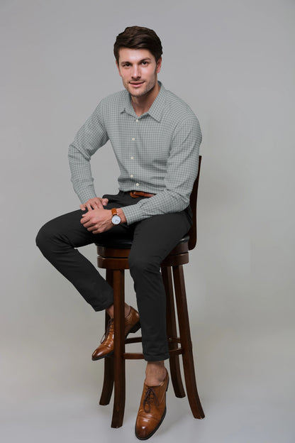 Grey Brushed Cotton Shirt