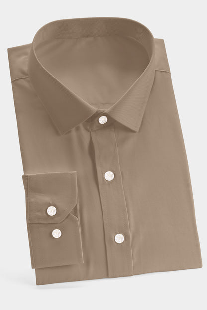 Camel Brown Linen Shirt