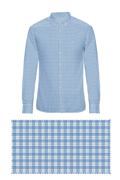Linen Blue gingham