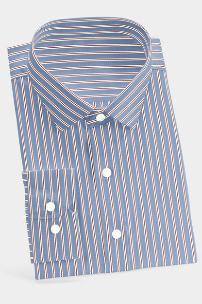 Fiery Blue Striped Shirt