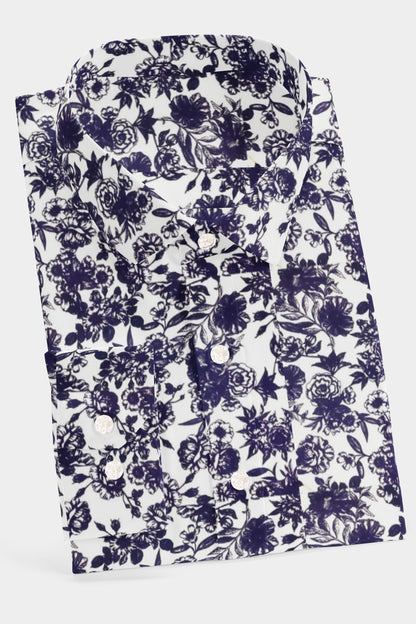 Navy Nautical Bloom Shirt