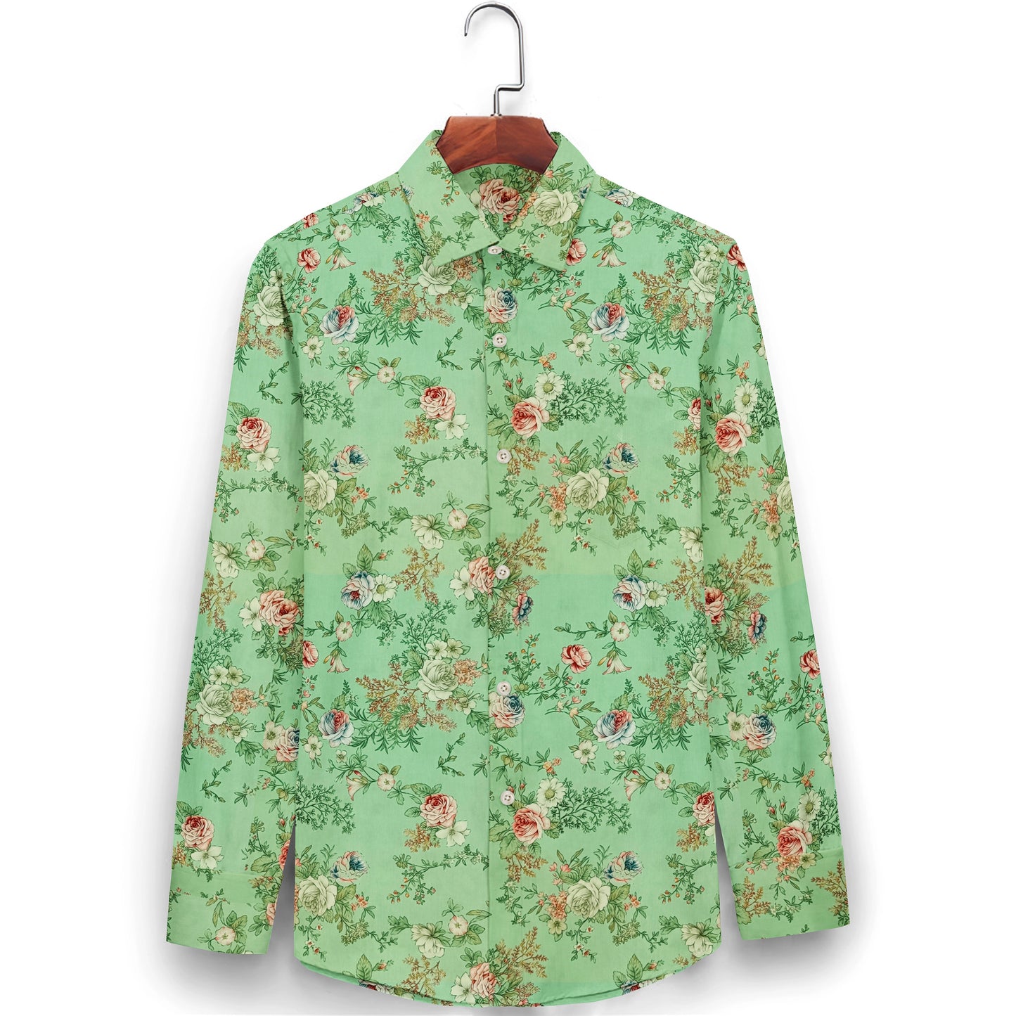 Mint Orchid Print Shirt