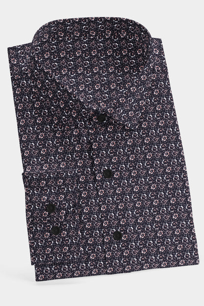 Black & Pink Flower Cotton