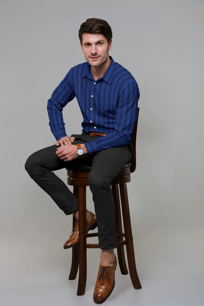 Azure Jacquard Shirt