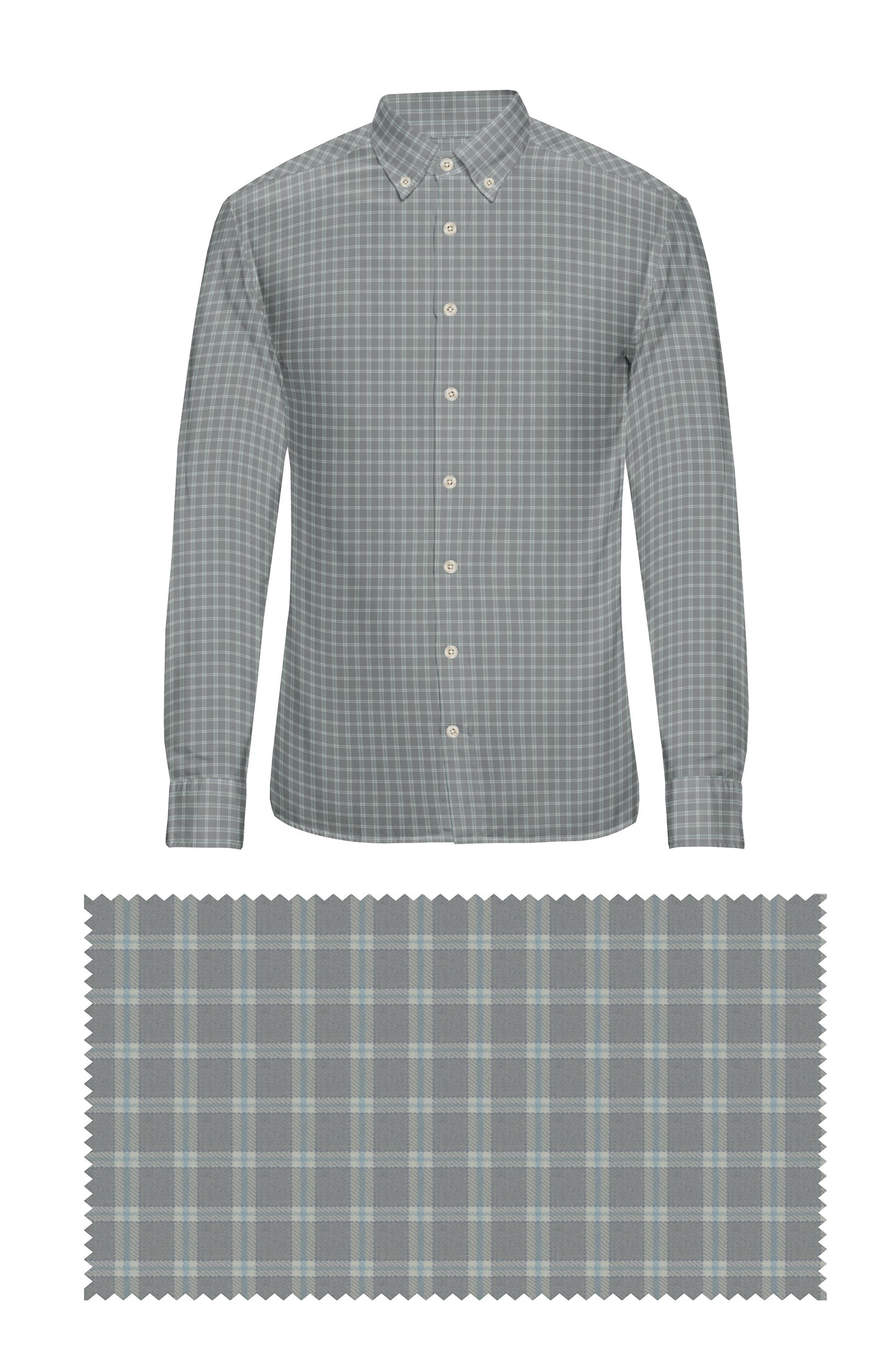 Grey Brushed Cotton Shirt